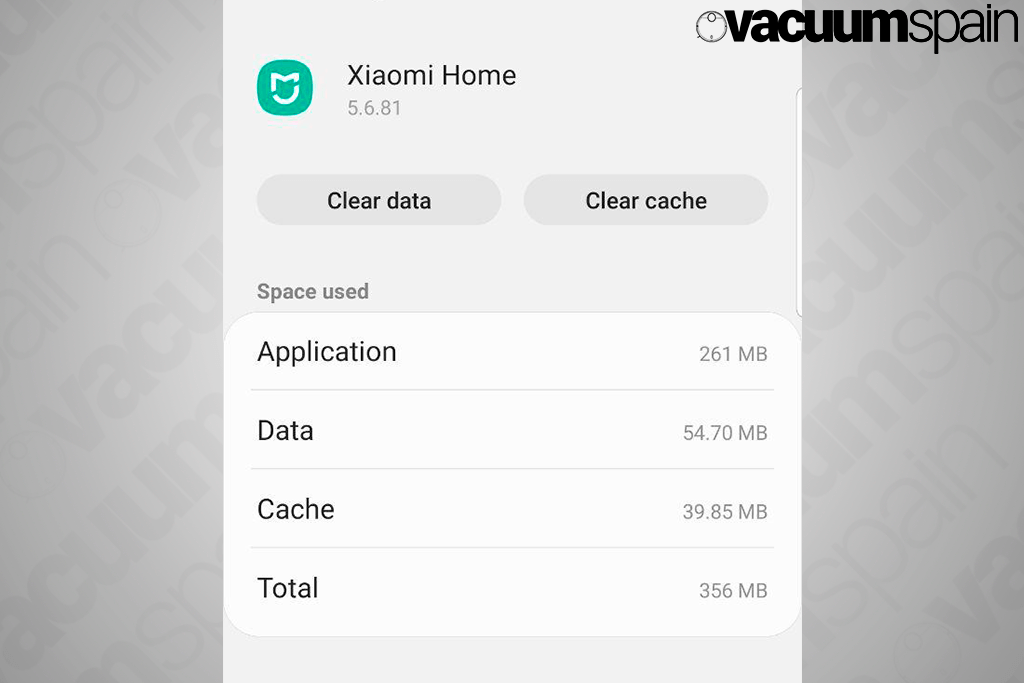 Clear data and cache STYJ02YM Xiaomi Mi Robot Vacuum Mop Pro