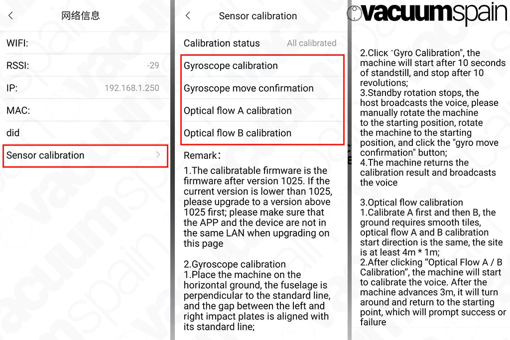 Solution for Optical Sensors and Gyroscope: Calibration of Xiaomi Mijia Mi Robot Mop 1C / 2C STYTJ02ZHM