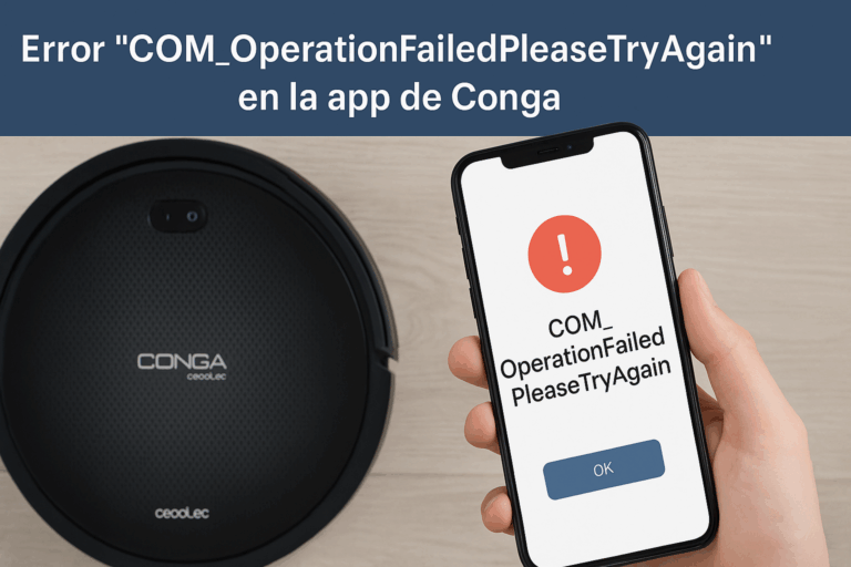 Error "COM_OperationFailedPleaseTryAgain" en Conga: qué significa y cómo solucionarlo