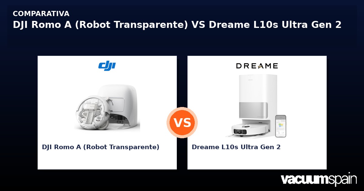 DJI Romo A (Robot Transparente) vs Dreame L10s Ultra Gen 2 ...