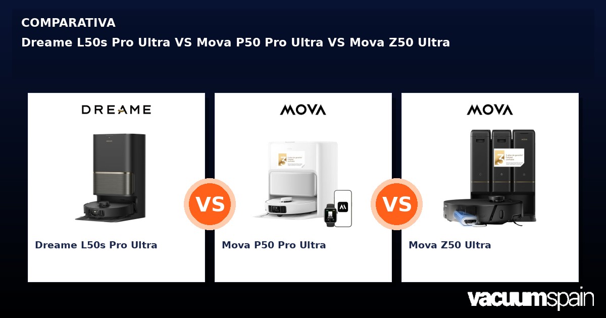 Dreame L50s Pro Ultra vs Mova P50 Pro Ultra vs Mova Z50 Ultra ...
